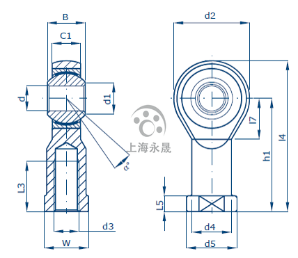 CFEX Ergal - Stainless steel尺寸图